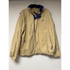 WinnerMate AKIMA Mens Large Jacket Full Zip Insulated Beige‎ Blue Coat